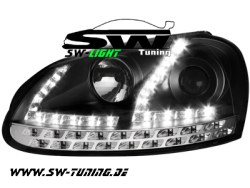 DAYLINE Scheinwerfer VW Golf V 03-09 LED Blinker u. TFL-Optik bl