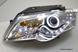 Scheinwerfer VW Passat B6 3C LED TFL-Opt/ CCFL-Ring chrom