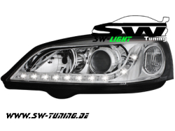 DAYLINE Scheinwerfer Opel Astra G 98-04 LED-TFL-Optik chrome
