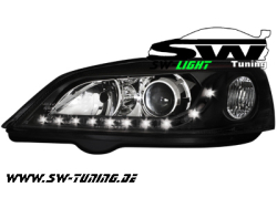 DAYLINE Scheinwerfer Opel Astra G 98-04 LED-TFL-Optik black