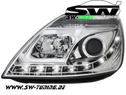 DAYLINE Scheinwerfer Ford Fiesta Mk6 02-05 LED Standlicht chrome