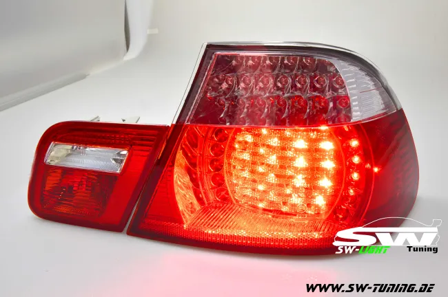 SW-Light LED Rückleuchten für BMW E46 Coupé 98-03 red/crystal 4teilig