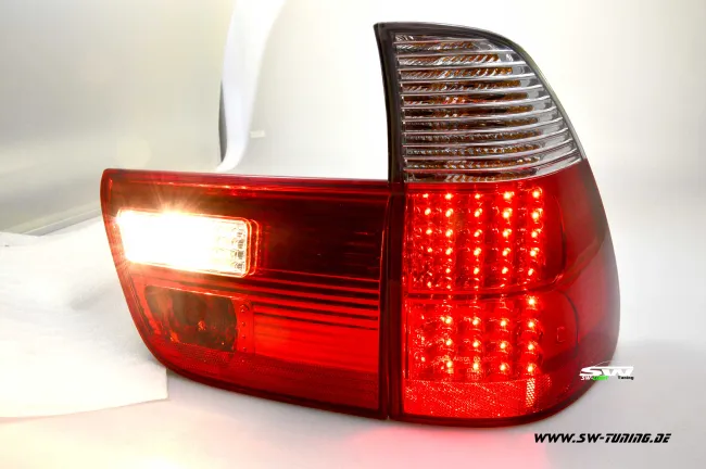 SW-Light LED taillights BMW X5 E53 00-03 red/crystal
