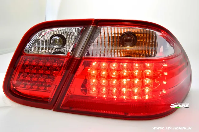 SW-Light LED taillights for Mercedes Benz CLK W208 06.97-06 red/crystal
