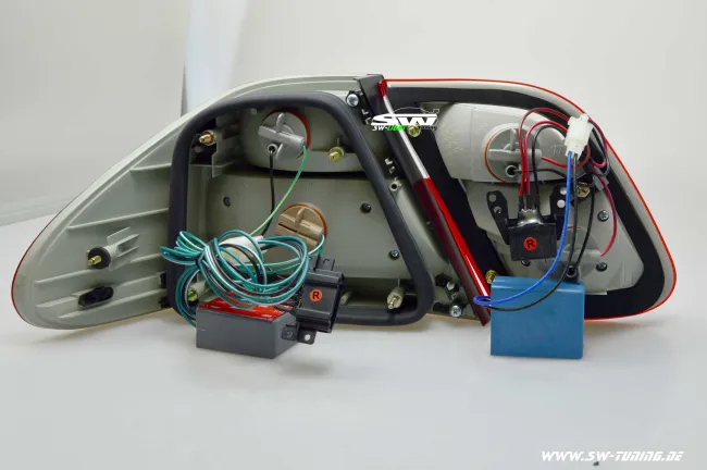 SW-Light LED taillights for Mercedes Benz CLK W208 06.97-06 red/crystal