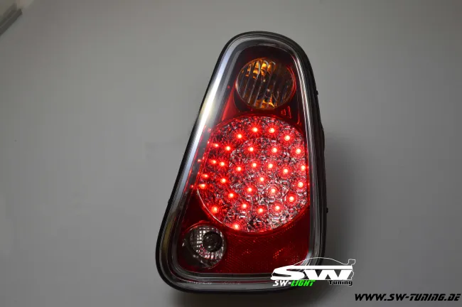 SW-Light LED taillights Mini Cooper One 03-06 R50 R53 crystal/red