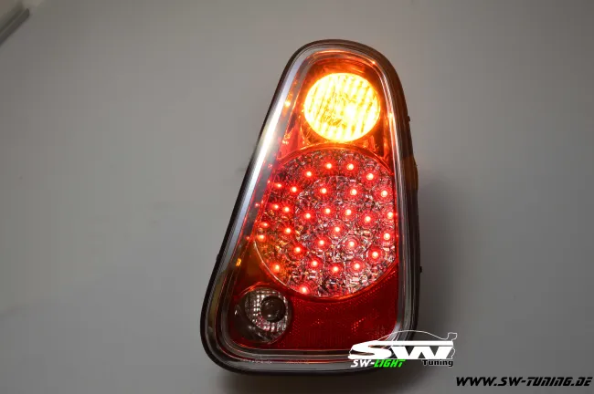 SW-Light LED taillights Mini Cooper One 03-06 R50 R53 crystal/red