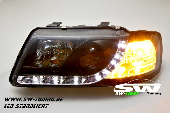 SW-Light headlights for Audi A3 8L 09.96-00 LED positionlight black