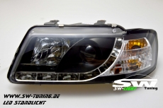 SW-Light Scheinwerfer fr Audi A3 8L 96-00 mit LED Standlicht black