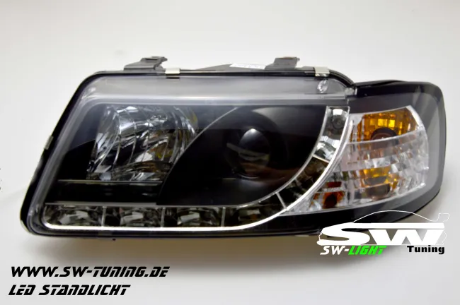SW-Light headlights for Audi A3 8L 09.96-00 LED positionlight black