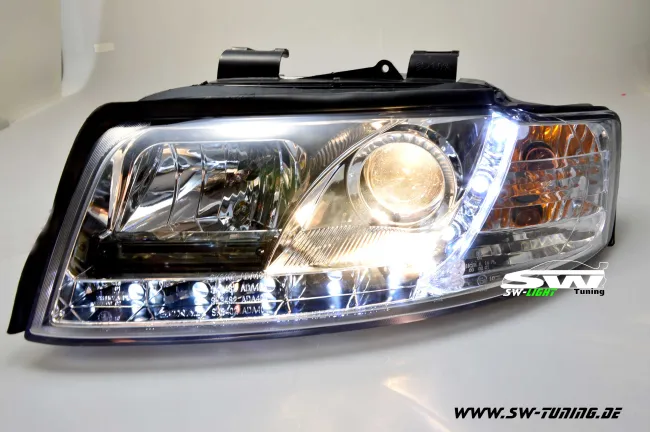 SW-Light Scheinwerfer für Audi A4 8E B6 01-04 LED Standlicht chrom