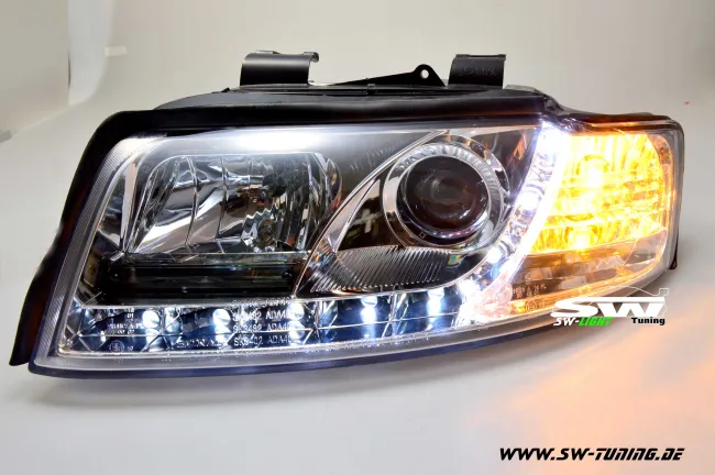 SW-Light Scheinwerfer für Audi A4 8E B6 01-04 LED Standlicht chrom