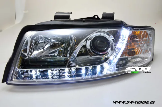 SW-Light Scheinwerfer für Audi A4 8E B6 01-04 LED Standlicht chrom