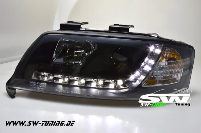 SW-Light headlights for Audi A6 97-01 LED position light black