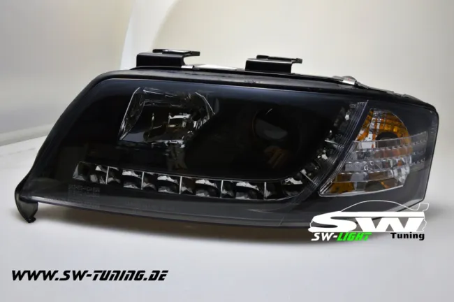 SW-Light headlights for Audi A6 97-01 LED position light black