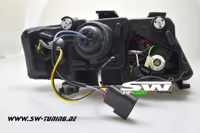 SW-Light headlights for Audi A6 97-01 LED position light black
