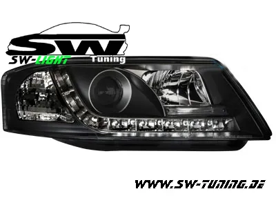 SW-Light headlights for Audi A6 97-01 LED position light black