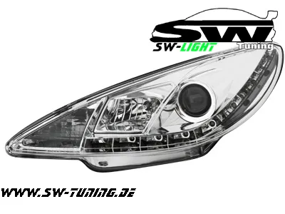 SW-Light headlights Peugeot 206 99-07 led positionlight chrome