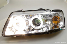 Angel Eye headlights suitable for Audi A3 8L 96-00 2 LED halo rims chrome