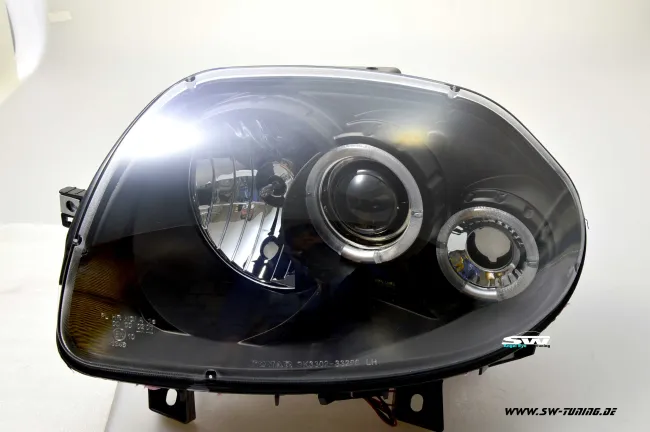 Angel Eye Scheinwerfer für Renault Clio II 98-01 LED Standlichtringe black
