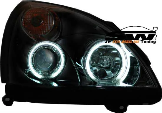 SW- Angel Eye headlights Renault Clio II Phase2 Type B Facelift 01-05 SLR black