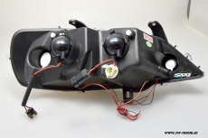 Angel Eye Scheinwerfer passend fr Opel Astra G mit 2 LED Standlichtringe black