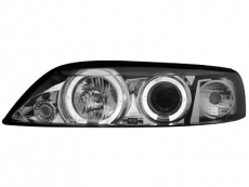 angel eye headlights Opel Vectra B 96-99 LED 2 halo rims chrome