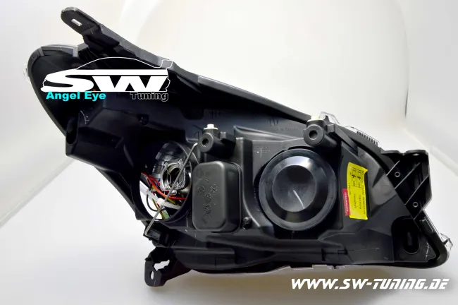 angel eye headlights Opel Astra H 04-09 2 halo rims black