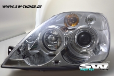 angel eye headlights Ford Fiesta Mk6 JH1 JD3 2002-2005 2 LED halo rims chrome