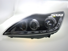Angel Eye Scheinwerfer fr Ford Focus Mk2 08-11 mit CCFL-Ringe black