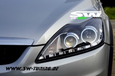 Angel Eye Scheinwerfer fr Ford Focus Mk2 08-11 mit CCFL-Ringe black