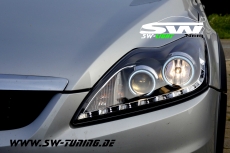 Angel Eye Scheinwerfer fr Ford Focus Mk2 08-11 mit CCFL-Ringe black