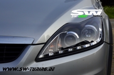 Angel Eye Scheinwerfer fr Ford Focus Mk2 08-11 mit CCFL-Ringe black