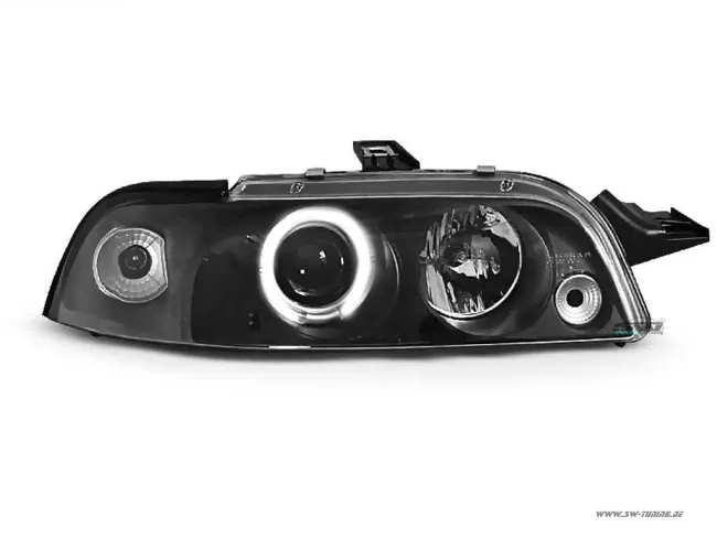 angel eye headlights Fiat Punto Typ 176 93-99 LED halo rim black