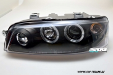 angel eye headlights Fiat Punto type 188 99-02 2 halo rims black