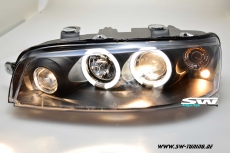 angel eye headlights Fiat Punto type 188 99-02 2 halo rims black
