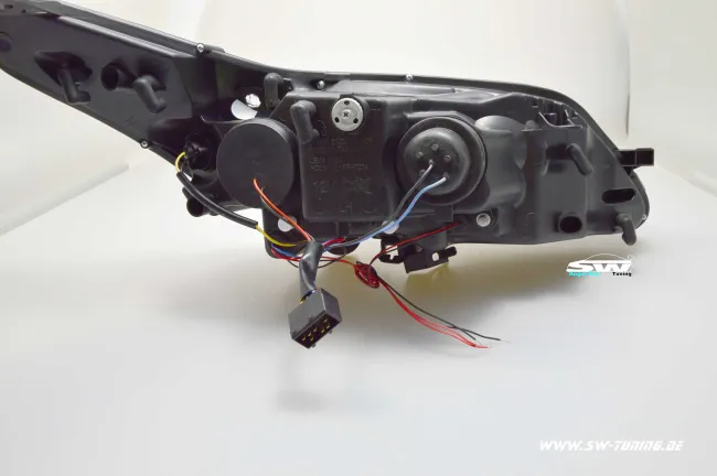 Angel eye headlights Citroen C4 type L 04-07 2 LED halo rims black