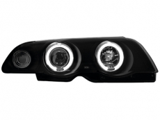 Angel Eye Scheinwerfer passend fr BMW 3er E46 Limo/Touring 98-01 mit LWR-Motor black