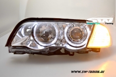 angel eye headlights 3er BMW E46 Sedan 4doors 98-01 2 halo rims