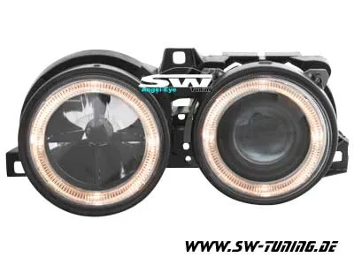 Angel Eye Scheinwerfer 3er BMW E30 89-91 Standlichtringe black