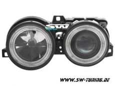 angel eye headlights BMW E30 89-91 with parking light black