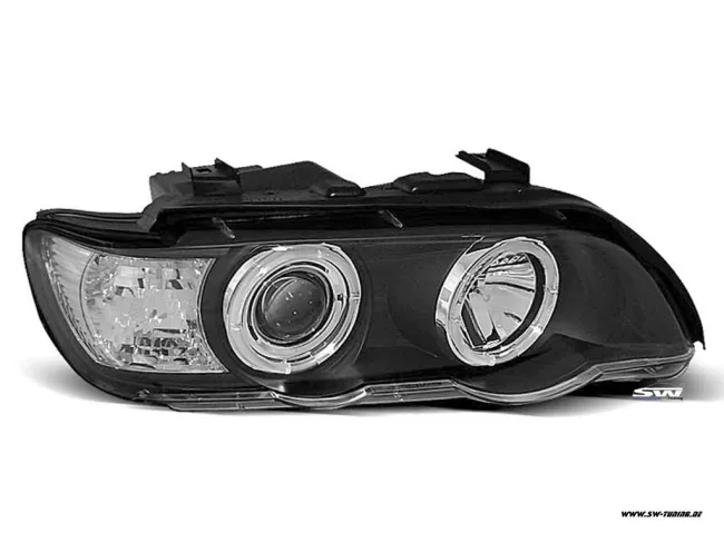 Angel Eye Scheinwerfer für BMW X5 E53 99-02 LED Standlichtringe black