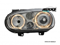 Angel eye headlights for VW Golf IV 2 halo rims chrom R-Look