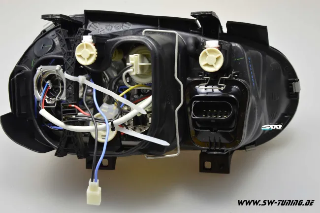 Angel Eye Scheinwerfer für VW Golf IV 2 Standlichtringe black R-Look