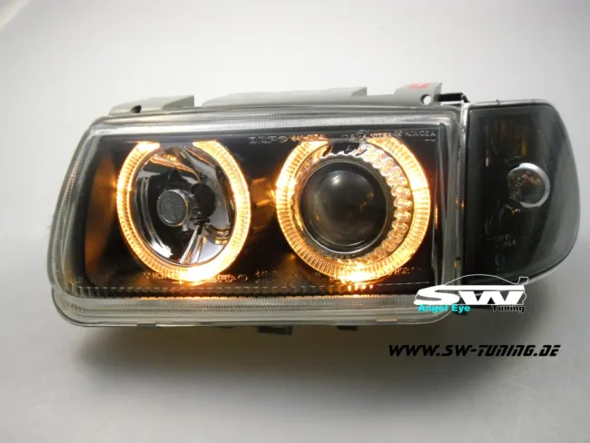 Angel Eye Scheinwerfer VW Polo 6N 95-98 Standlichringe/LWR black