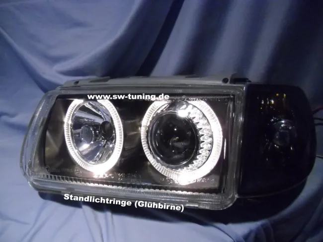 Angel Eye Scheinwerfer VW Polo 6N 95-98 Standlichringe/LWR black