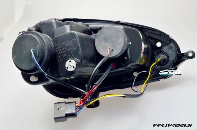 angel eye headlights VW Golf V 03-09 2 halo rims black