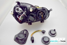 Angel Eye Scheinwerfer fr VW Polo 9N 02-04 black