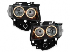 Angel Eye Scheinwerfer fr VW T4 97-03 mit 2 Standlichtringe black Langer Vorderwagen