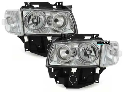 angel eye headlights for VW T4 97-03 with 2 halo rims Long front car